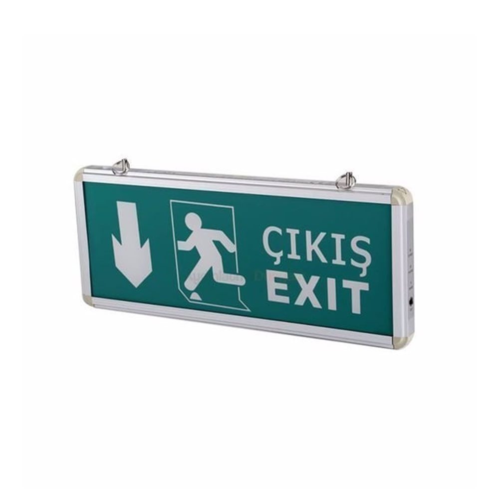 CATA ACİL ÇIKIŞ LEVHASI ŞARJLI AŞAĞI YÖN OKLU CT-9178