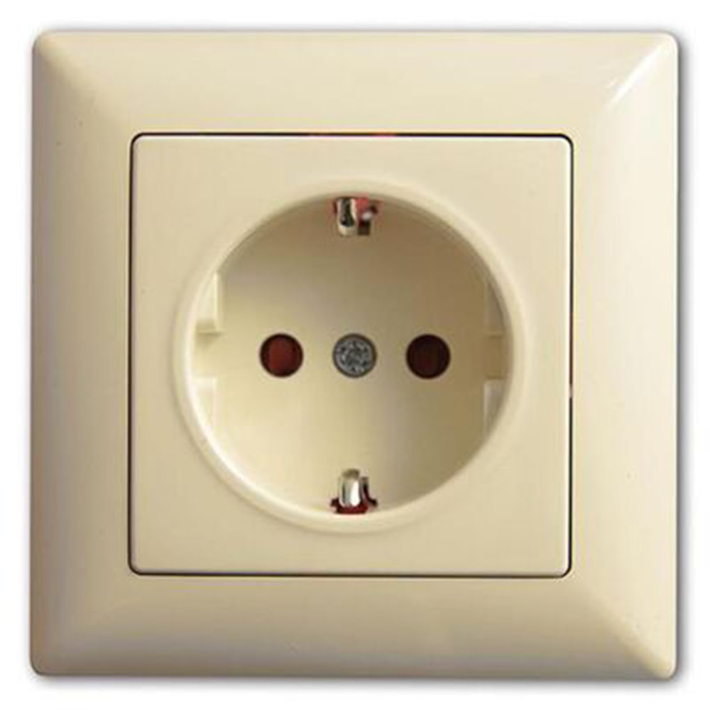 GÜNSAN SIVA ALTI VİSAGE TOPRAKLI PRİZ KREM