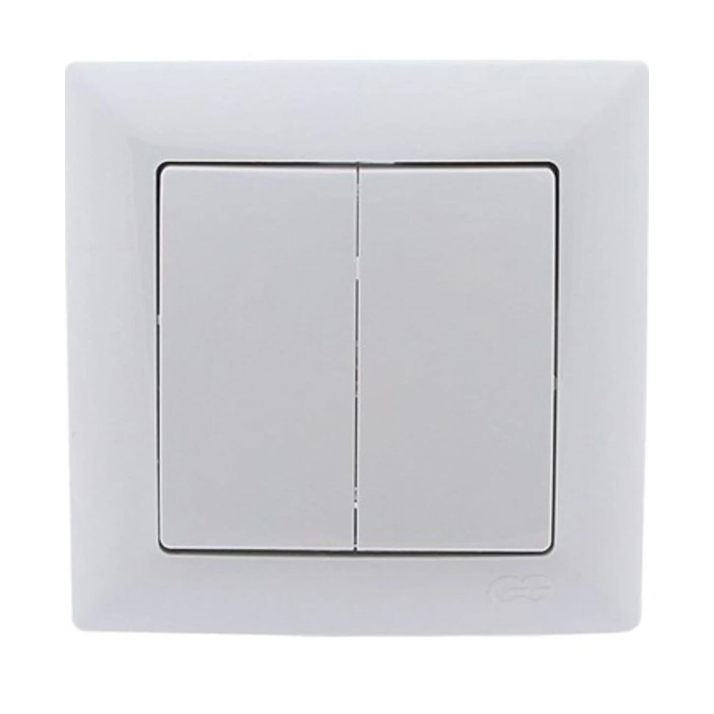 GÜNSAN SIVA ÜSTÜ ÇİFTLİ ANAHTAR DÜĞME BEYAZ