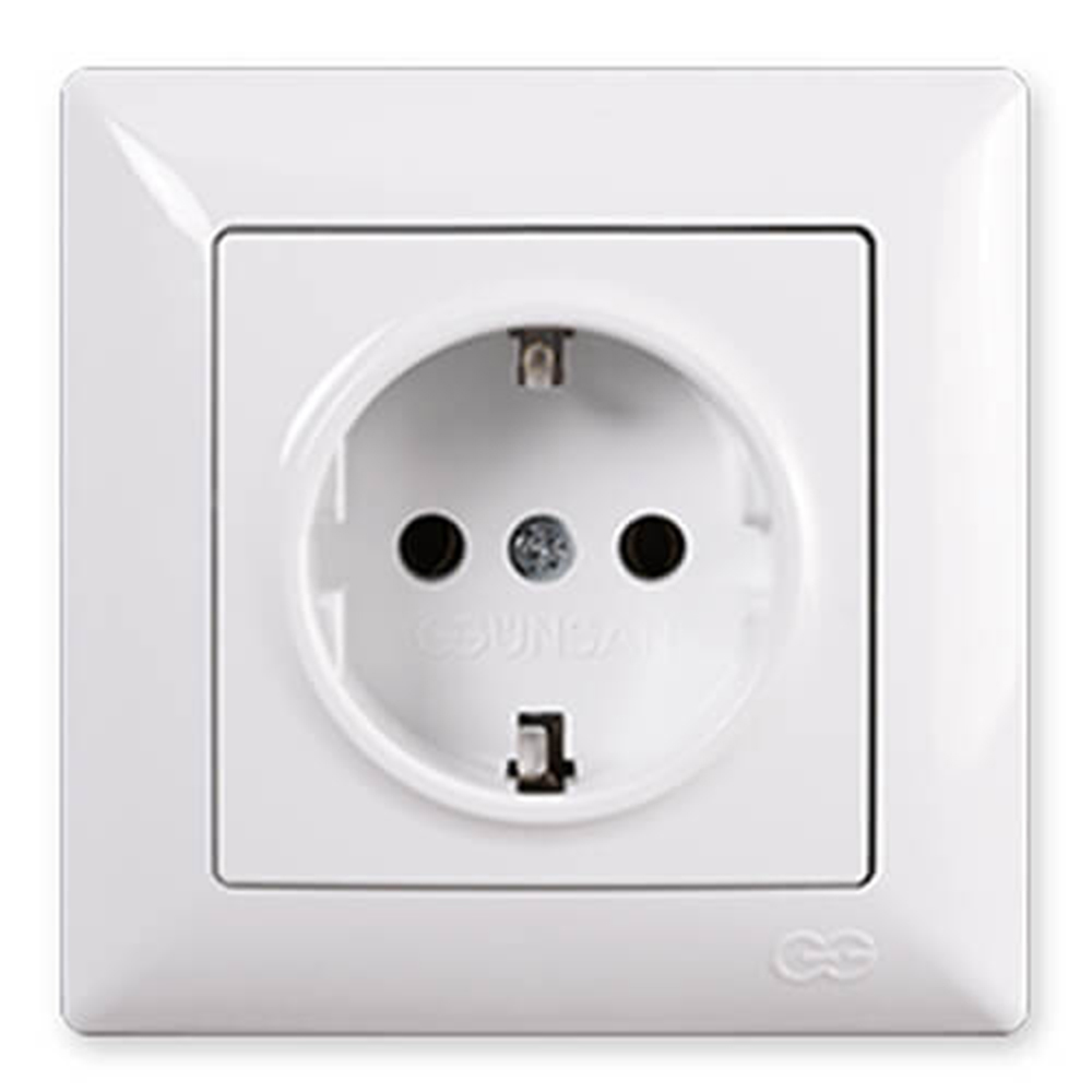 GÜNSAN SIVA ÜSTÜ TOPRAKLI PRİZ BEYAZ