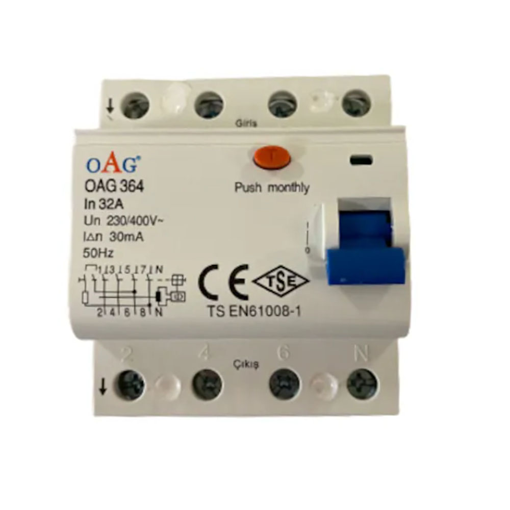 OAG KAÇAK AKIM ROLESİ 4X32A 30mA