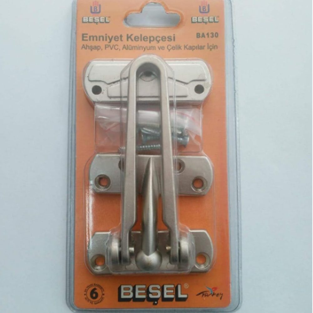 BEŞEL KAPI EMNİYET KELEPÇESİ NİKEL